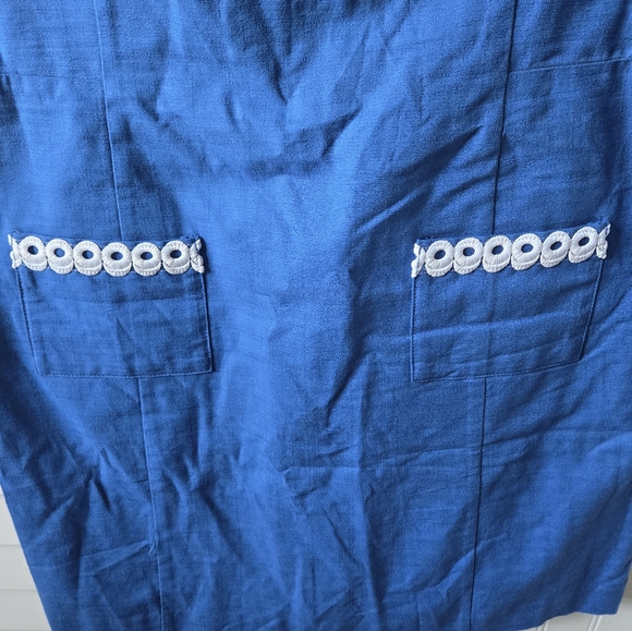 Lilly Pulitzer Isleen Blue Skirted Cotton Romper Womens Size 16 NWOT - Picture 10 of 14